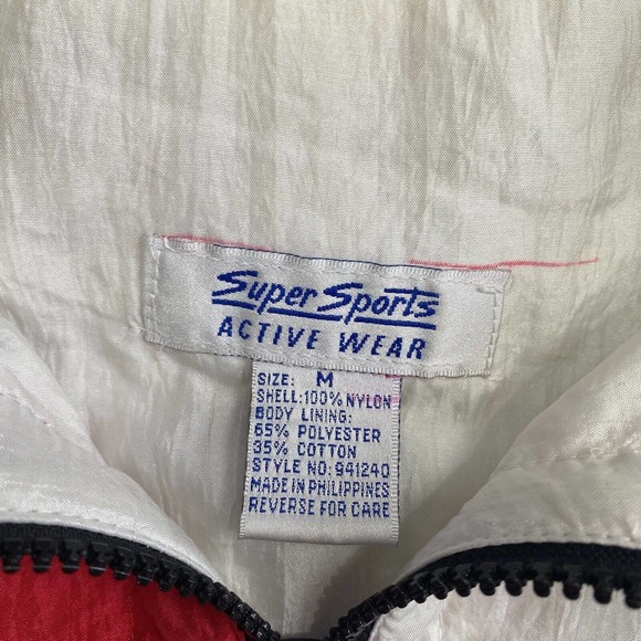 Color block Nylon Windbreaker Jacket Women's Size M - Picture 8 of 8